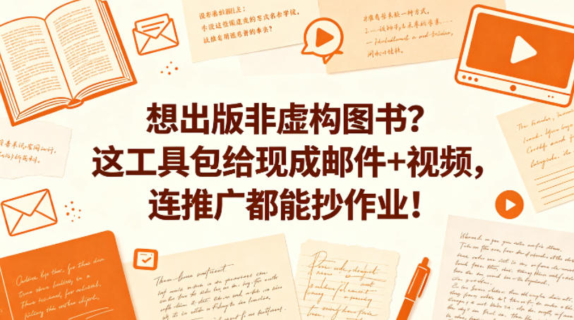 想出版非虚构图书？这工具包给现成邮件+视频，连推广都能抄作业！【原创双语字幕】-巅峰研习社
