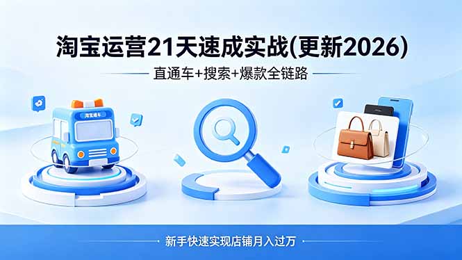 淘宝运营21天速成实战(更新4月-巅峰研习社
