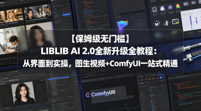 【保姆级无门槛】LIBLIB AI 2.0全新升级全教程：从界面到实操，图生视频+ComfyUI一站式精通-巅峰研习社