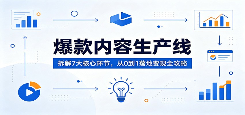 爆款内容生产线：拆解7大核心环节，从0到1落地变现全攻略-巅峰研习社