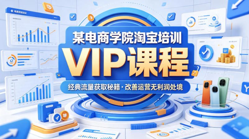 某电商学院淘宝培训VIP课程，各种经典有用的流量获取秘籍，改善运营产品没利润的处境(2026年5月)-巅峰研习社