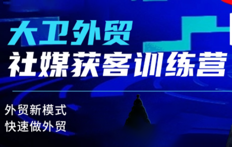 大卫老师·外贸社媒获客独家训练营(更新4月)-巅峰研习社