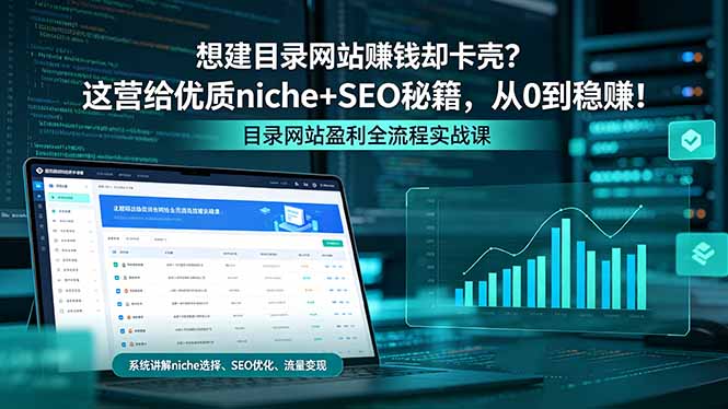 想建目录网站赚钱却卡壳？这营给优质 niche+SEO 秘籍，从 0 到稳赚！-巅峰研习社