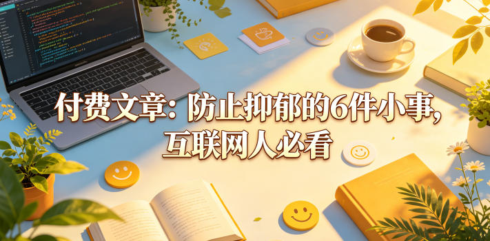 付费文章：防止抑郁的6件小事，互联网人必看！-巅峰研习社