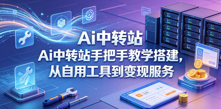Ai中转站手把手教学搭建，从自用工具到变现服务-巅峰研习社