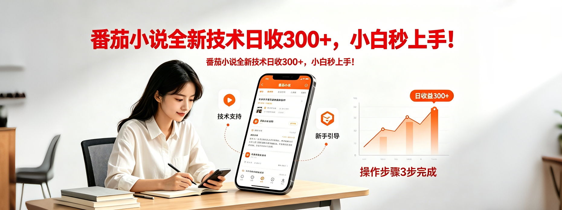 番茄小说全新技术全新玩法！无脑日收300+-巅峰研习社