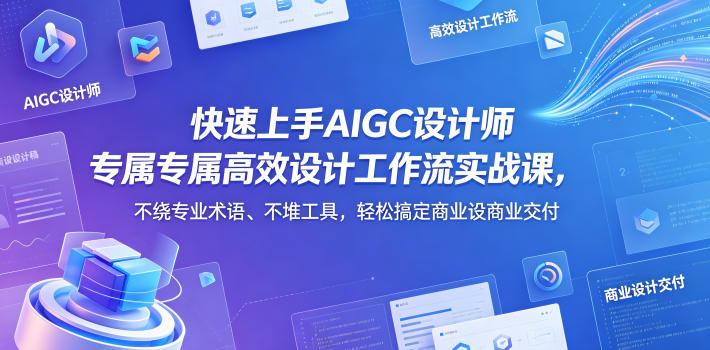 快速上手AIGC设计师专属高效设计工作流实战课，不绕专业术语、不堆工具，轻松搞定商业设计交付-巅峰研习社