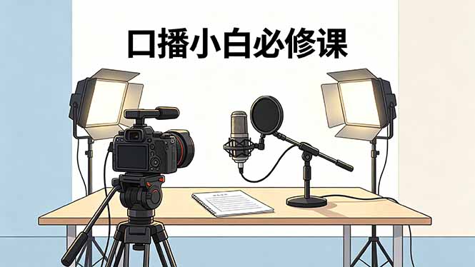 口播小白必修课：录像收音灯光设备+脚本撰写，搭专业级录制场景-巅峰研习社