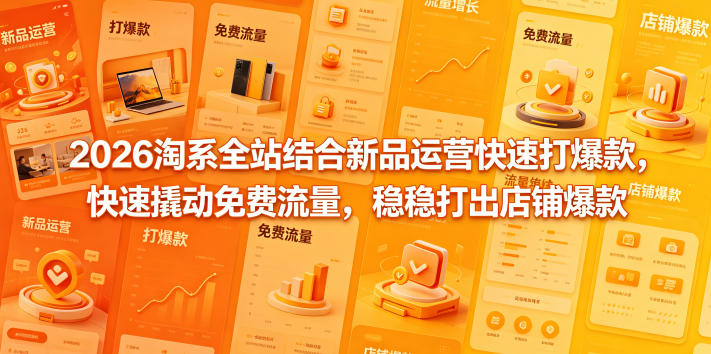 2026淘系全站结合新品运营快速打爆款，快速撬动免费流量，稳稳打出店铺爆款(更新5月12日)-巅峰研习社