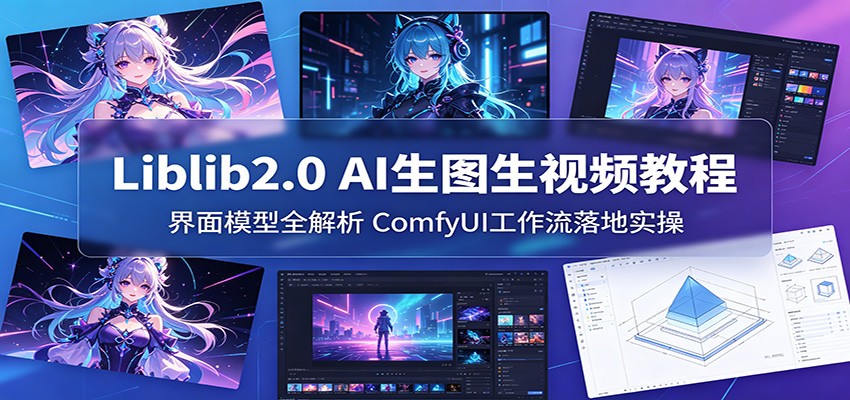 Liblib2.0 AI生图生视频教程：界面模型全解析，ComfyUI工作流落地实操-巅峰研习社