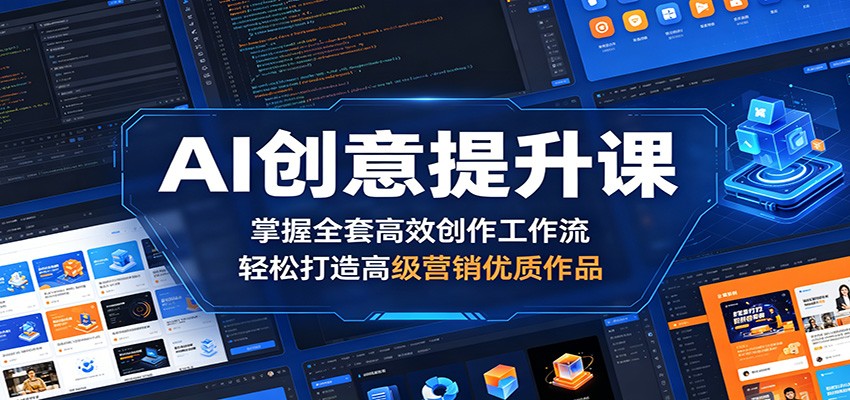 AI创意提升课：掌握全套高效创作工作流，轻松打造高级营销优质作品-巅峰研习社