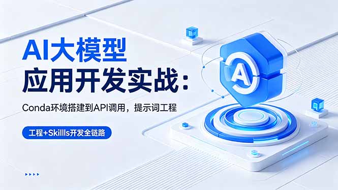 AI 大模型应用开发实战:Conda环境搭建到API调用,提示词工程+Skills开发全链路-巅峰研习社
