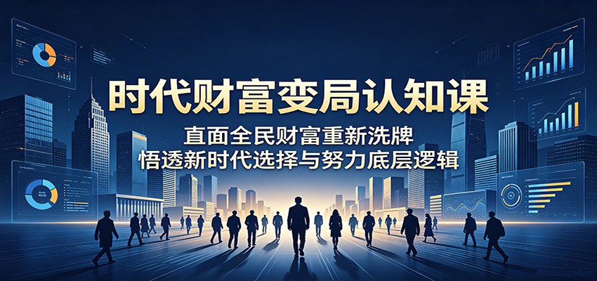 时代财富变局认知课：直面全民财富重新洗牌，悟透新时代选择与努力底层逻辑-巅峰研习社