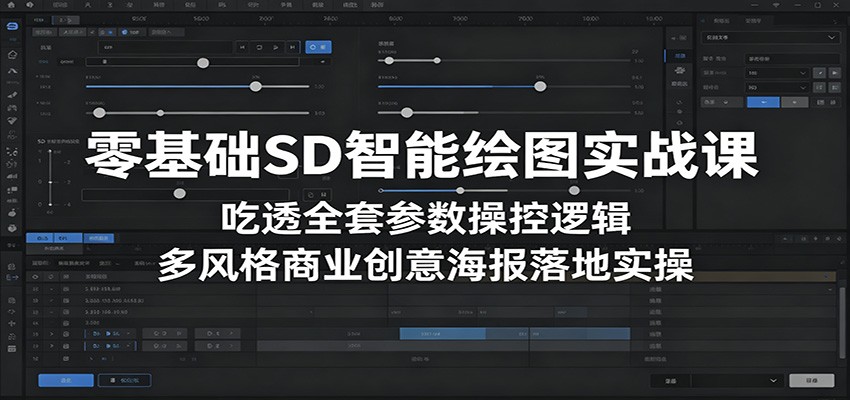 零基础SD智能绘图实战课：吃透全套参数操控逻辑，多风格商业创意海报落地实操-巅峰研习社