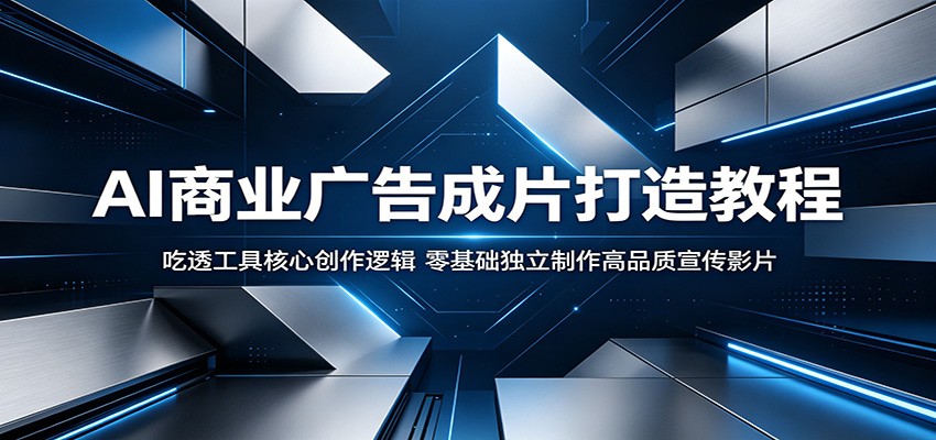 AI商业广告成片打造教程：吃透工具核心创作逻辑，零基础独立制作高品质宣传影片-巅峰研习社