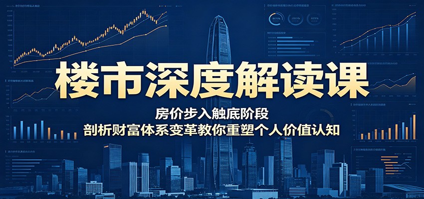 楼市深度解读课：房价步入触底阶段，剖析财富体系变革教你重塑个人价值认知-巅峰研习社