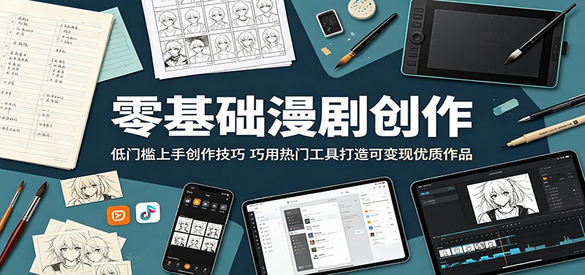 零基础漫剧创作：低门槛上手创作技巧，巧用热门工具打造可变现优质作品-巅峰研习社