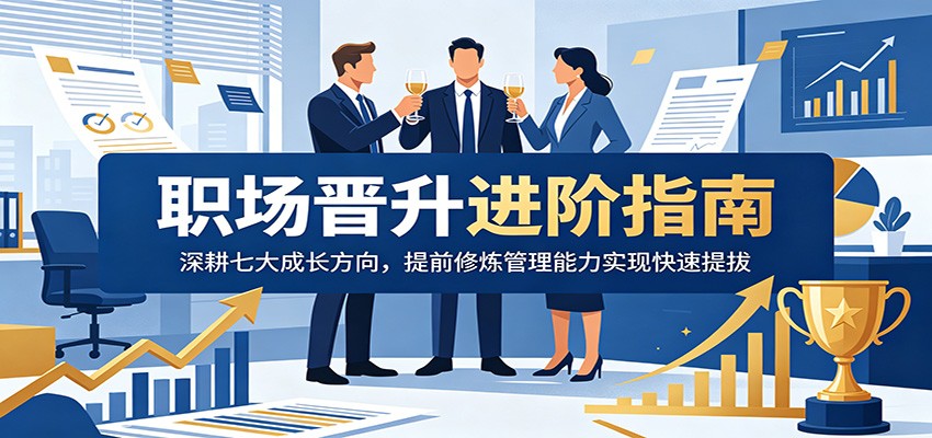 职场晋升进阶指南:深耕七大成长方向,提前修炼管理能力实现快速提拔-巅峰研习社
