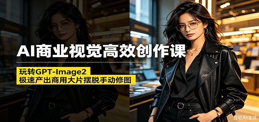 AI商业视觉高效创作课：玩转GPT-Image2，极速产出商用大片摆脱手动修图(更新)-巅峰研习社