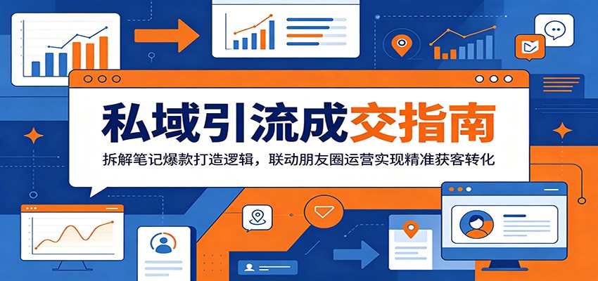 私域引流成交指南:拆解笔记爆款打造逻辑,联动朋友圈运营实现精准获客转化-巅峰研习社
