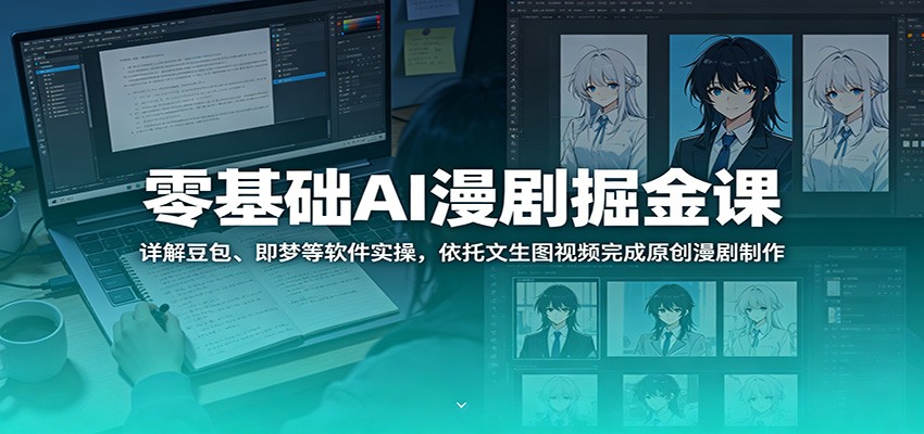 零基础AI漫剧掘金课：详解豆包、即梦等软件实操，依托文生图视频完成原创漫剧制作-巅峰研习社