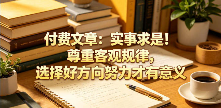 付费文章:实事求是!尊重客观规律,选择好方向努力才有意义-巅峰研习社