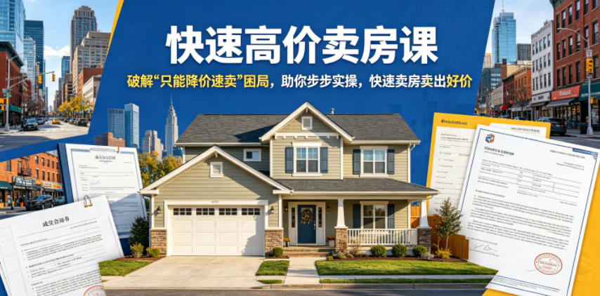 快速高价卖房课,破解“只能降价速卖”困局,助你步步实操,快速卖房卖出好价(更新2026)-巅峰研习社