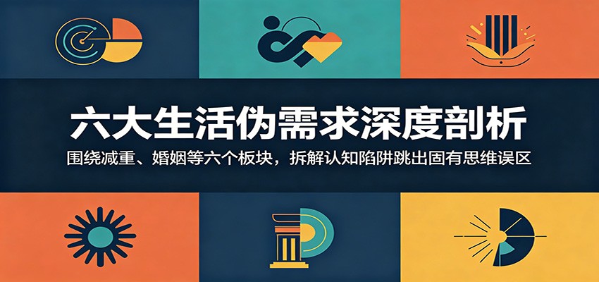 六大生活伪需求深度剖析：围绕减重、婚姻等六个板块，拆解认知陷阱跳出固有思维误区-巅峰研习社