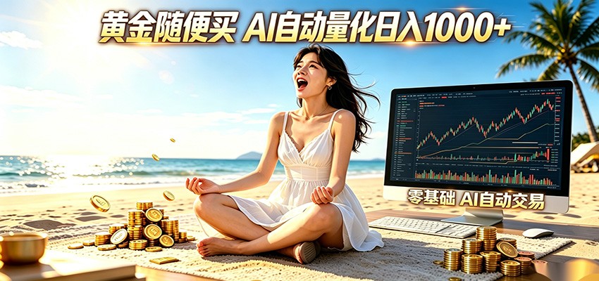 黄金随便买？AI自动外汇量化交易 在家当皇帝 日入1000+-巅峰研习社