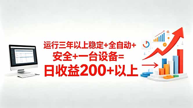三年以上稳定+全自动+安全+一台设备=日收益200+-巅峰研习社