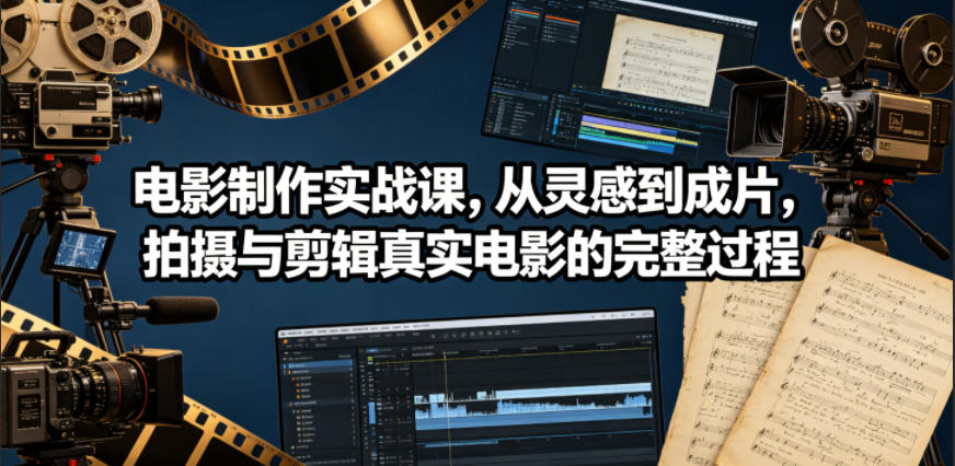 电影制作实战课，从灵感到成片，拍摄与剪辑真实电影的完整过程【原创双语字幕】-巅峰研习社