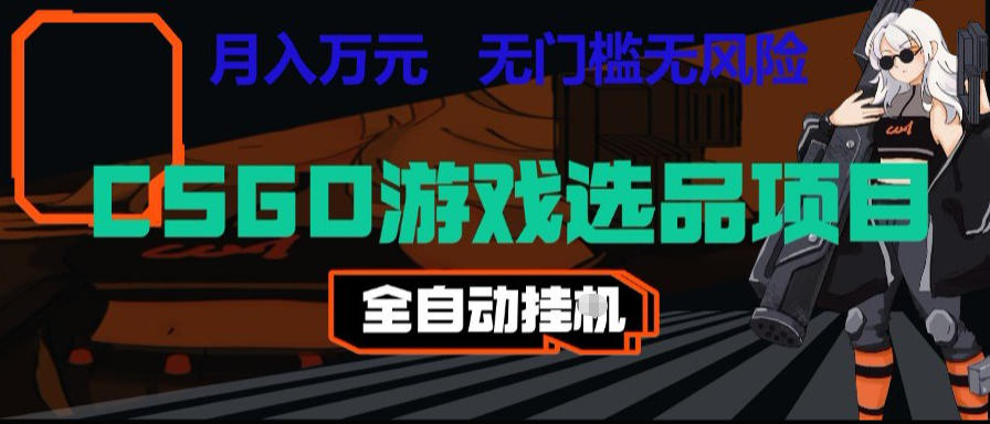 CSGO游戏自动扫货项目，全自动运行，月入1W，无风险，长期稳定可以做【揭秘】-巅峰研习社