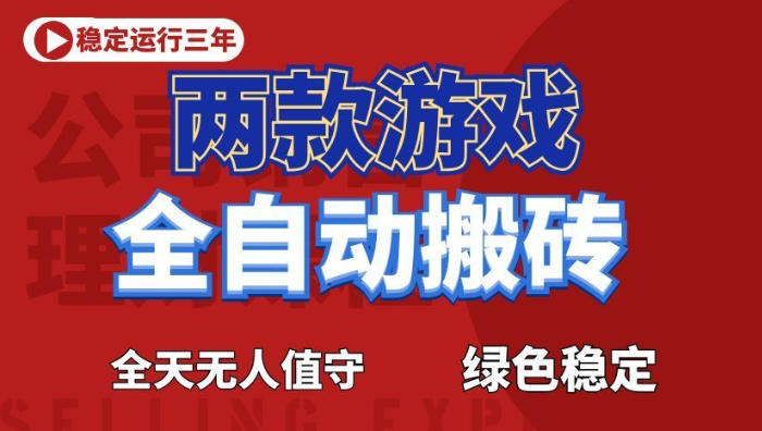 海外游戏全自动搬砖，日入1k+，全天无人值守，绿色稳定！【揭秘】-巅峰研习社