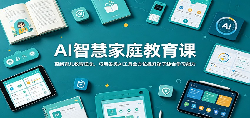 AI智慧家庭教育课:更新育儿教育理念,巧用各类AI工具全方位提升孩子综合学习能力-巅峰研习社