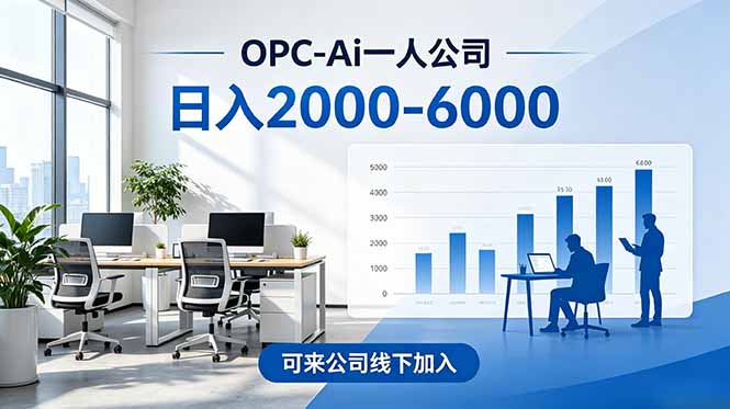 2026创业新风口—OPC一人公司模式震撼首发!日收益2000-6000+,项目绿色长久,安全稳健,合...-巅峰研习社