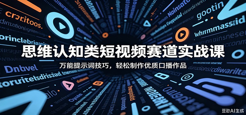思维认知类短视频赛道实战课:万能提示词技巧,轻松制作优质口播作品-巅峰研习社