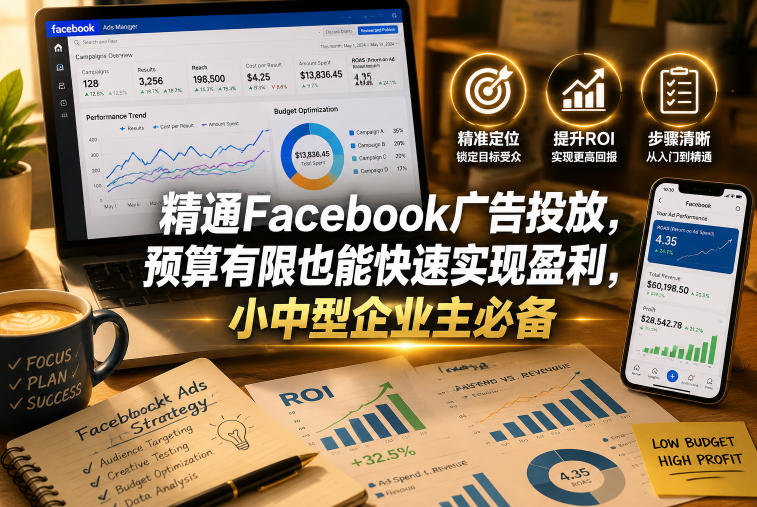 精通Facebook广告投放，预算有限也能快速实现盈利，小中型企业主必备【原创双语字幕】-巅峰研习社