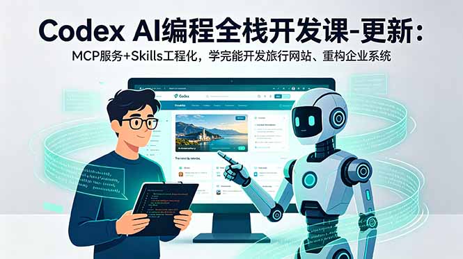 Codex AI编程全栈开发课-更新:MCP服务+Skills工程化,学完能开发旅行网站、重构企业系统-巅峰研习社