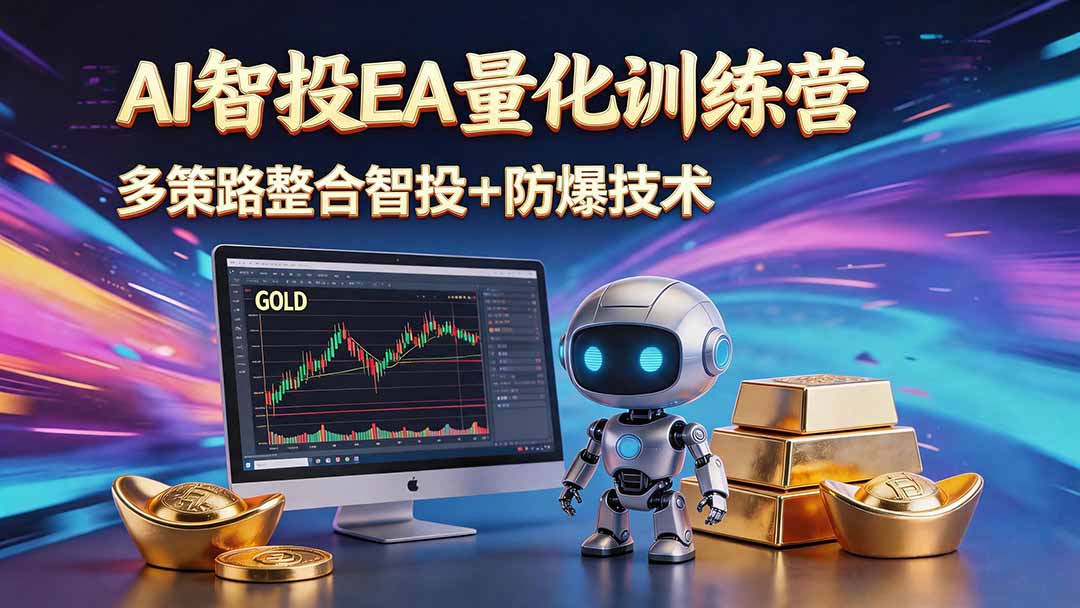 AI智投EA量化运营技术，自动化黄金操盘技术，小白也可以轻松上手日入1000+-巅峰研习社