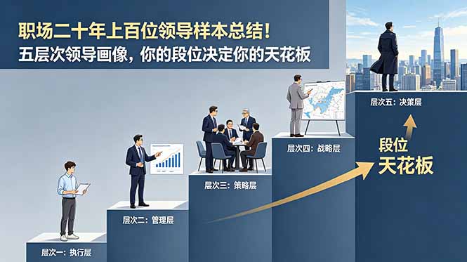 付费文章:职场二十年上百位领导样本总结!五层次领导画像,你的段位决定你的天花板-巅峰研习社