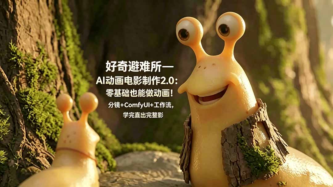 好奇避难所—AI动画电影制作2.0:零基础也能做动画!分镜+ComfyUI+工作流,学完直出完整影片-巅峰研习社