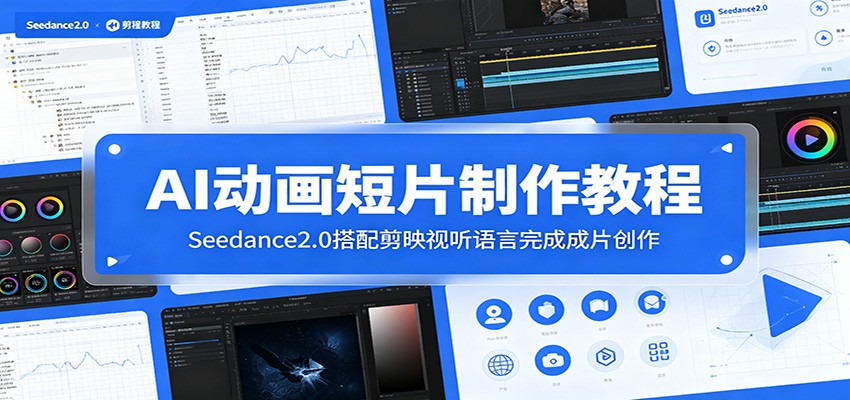 AI动画短片制作教程:Seedance2.0搭配剪映视听语言完成成片创作-巅峰研习社