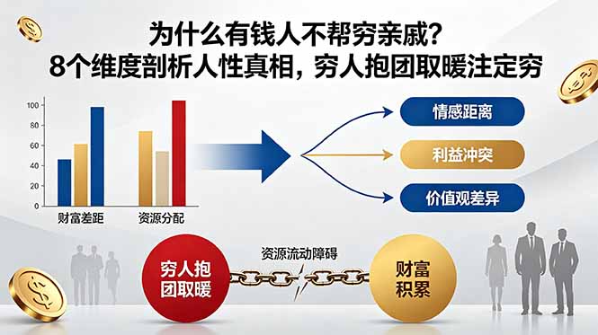付费文章:为什么有钱人不帮穷亲戚?8个维度剖析人性真相,穷人抱团取暖注定穷-巅峰研习社
