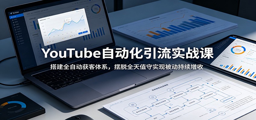 YouTube自动化引流实战课:搭建全自动获客体系,摆脱全天值守实现被动持续增收-巅峰研习社