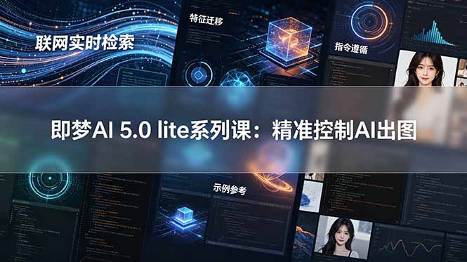 即梦AI 5.0 lite实战课:联网实时检索+特征迁移+指令遵循+示例参考,精准控制AI出图-巅峰研习社