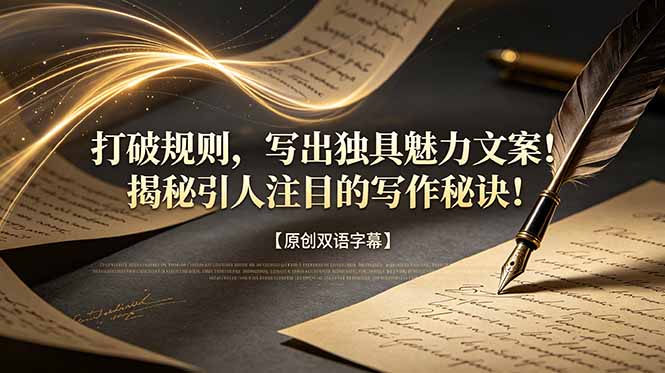 打破规则,写出独具魅力文案!揭秘引人注目的写作秘诀!【原创双语字幕】-巅峰研习社