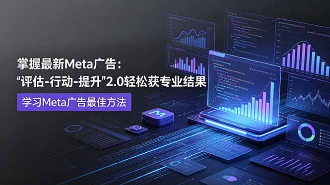 掌握最新的Meta广告,通过“评估-行动-提升”2.0版本轻松获得专业级结果。学习目前学习Meta广告的最佳方法-巅峰研习社