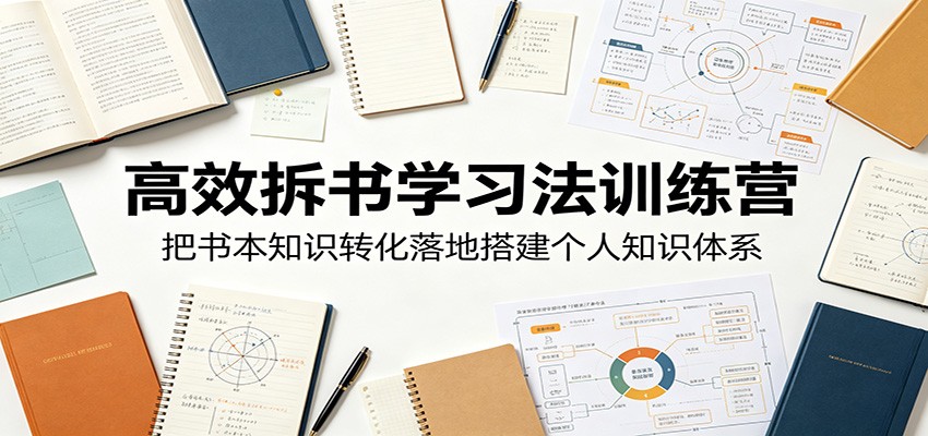 高效拆书学习法训练营，把书本知识转化落地搭建个人知识体系-巅峰研习社