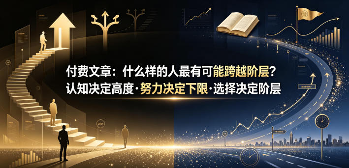 付费文章:什么样的人最有可能跨越阶层?认知决定高度·努力决定下限·选择决定阶层-巅峰研习社
