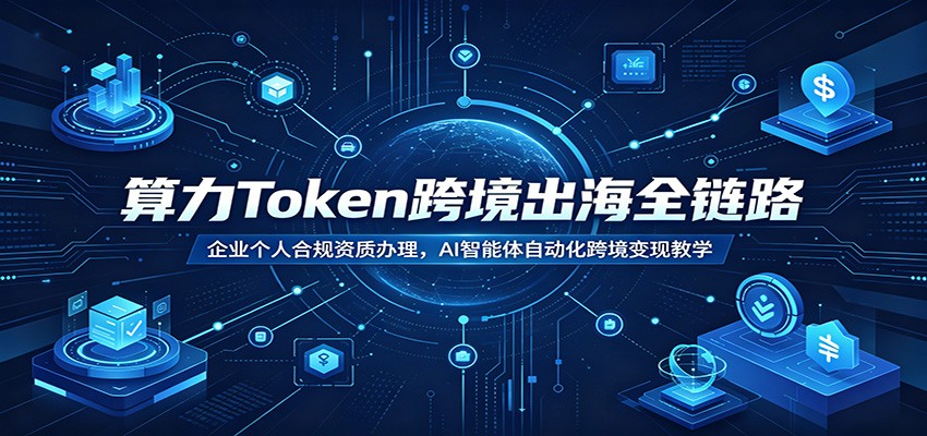 算力Token跨境出海全链路:企业个人合规资质办理,AI智能体自动化跨境变现教学-巅峰研习社